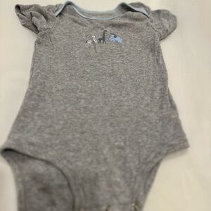 Carter’s Gray Baby Onesie with Animal Print